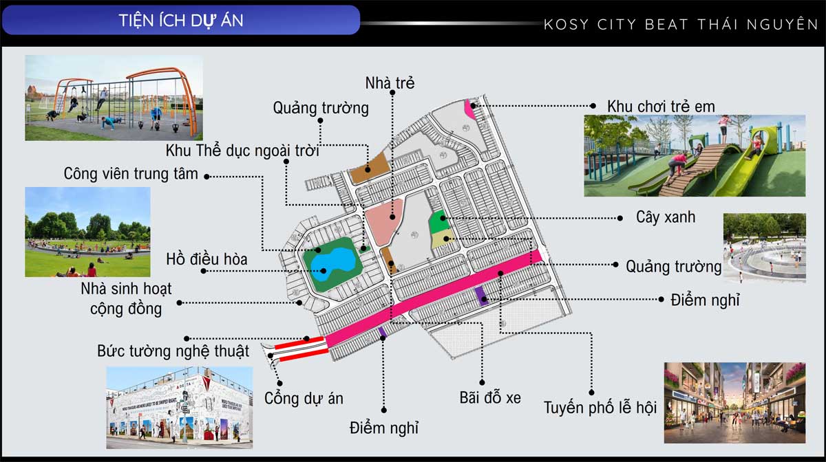 Hệ thống Tiện ích Dự án Kosy City Beat Thái Nguyên