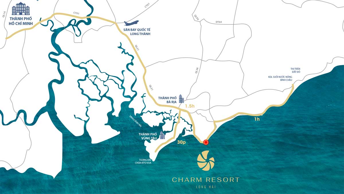 Vị trí Dự án Charm Long Hải Resort