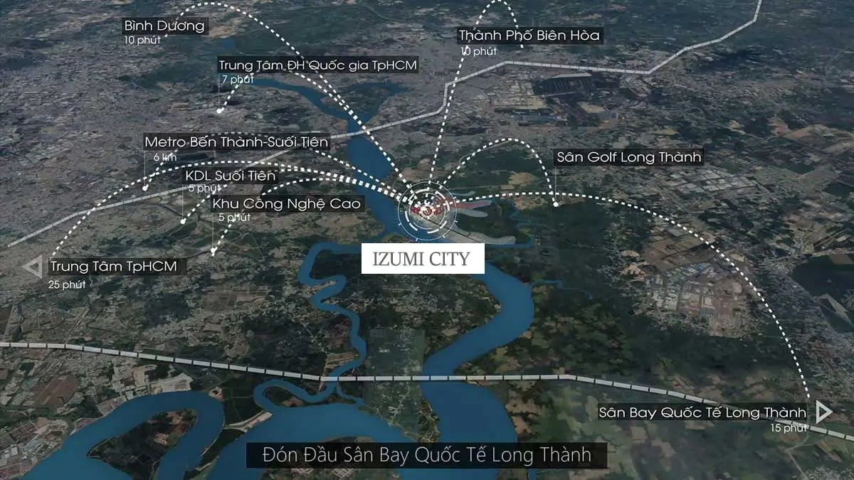 Khả năng liên kết vùng Dự án Izumi City Biên Hòa Đồng Nai
