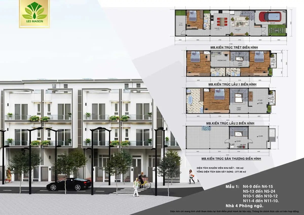 Thiết kế mẫu nhà phố Les Maison Bình Chánh
