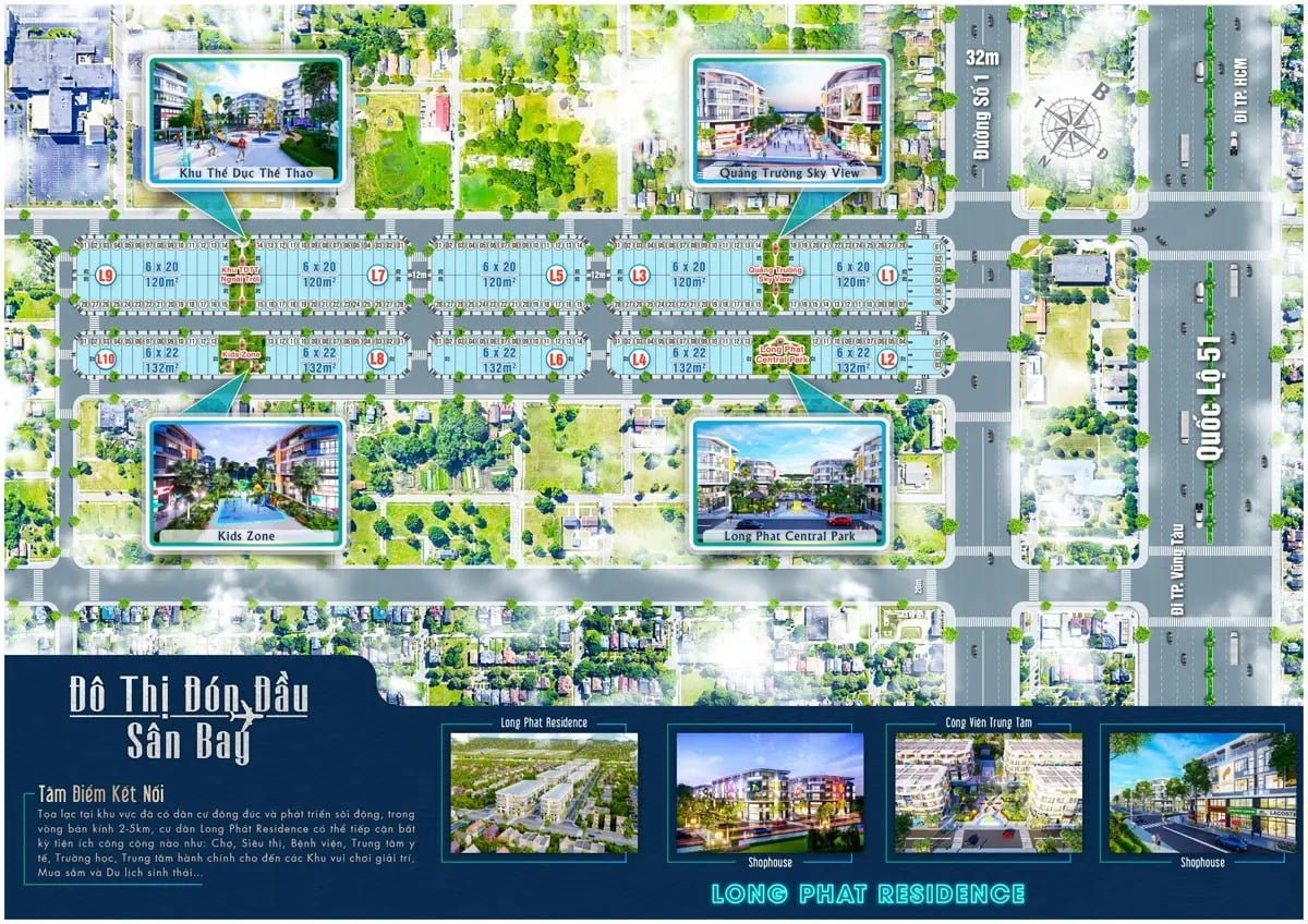 Hệ thống Tiện ích nội khu Dự án Long Phát Residence Long Thành Đồng Nai
