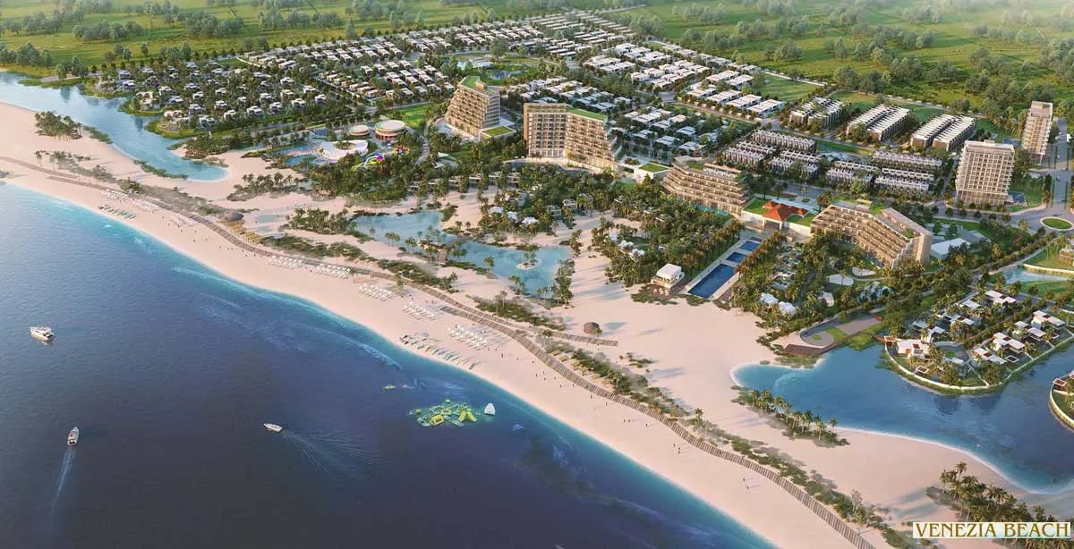 Tiện ích bờ biển dài 1km tại Dự án Venezia Beach Bình Thuận