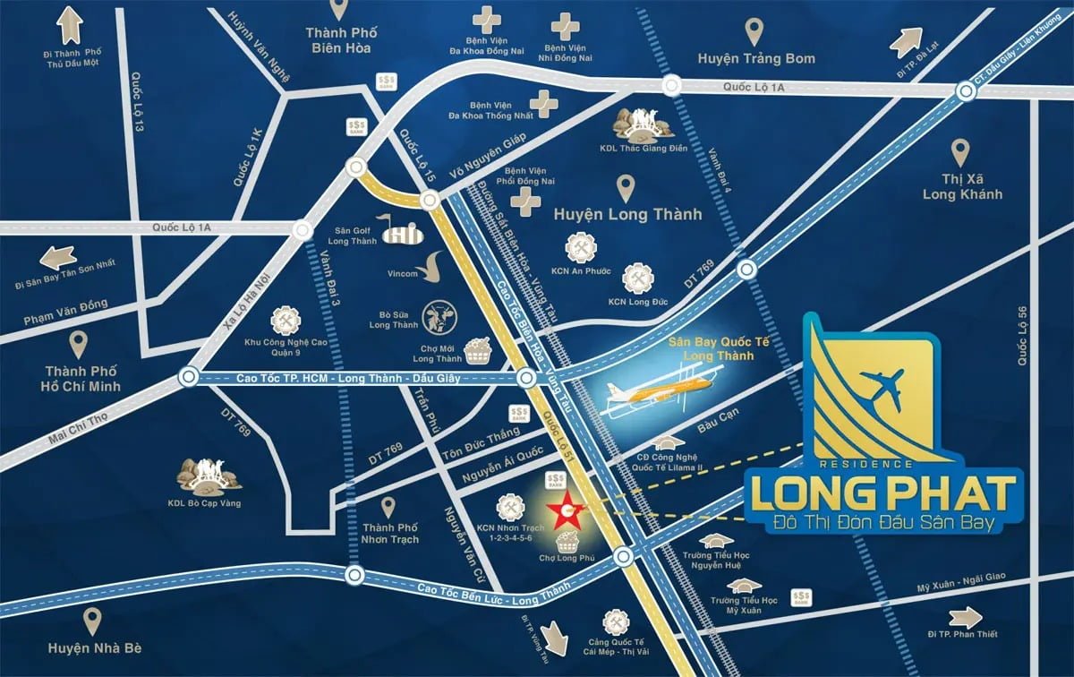 Vị trí Dự án Long Phát Residence Long Thành Đồng Nai