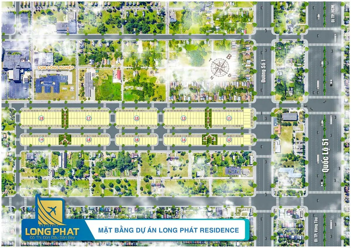 Mặt bằng Phân lô Dự án Long Phát Residence Long Thành Đồng Nai