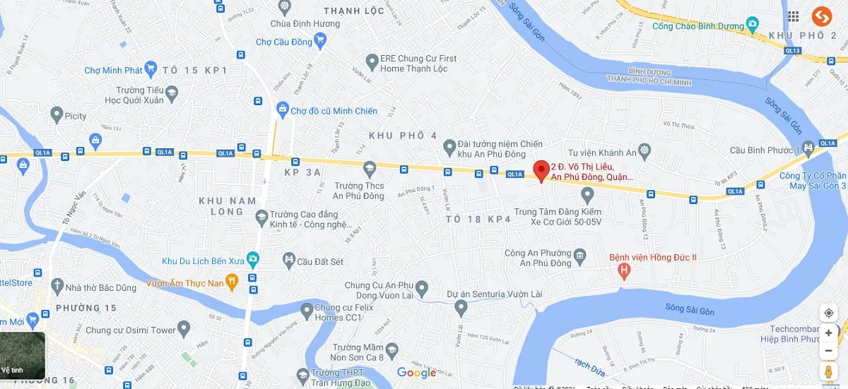 Vị trí Nhà phố Bảo Phú Residence quận 12