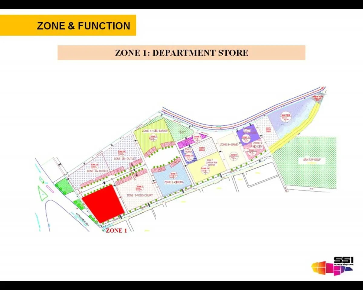 Mặt bằng Zone 1 – Department Store