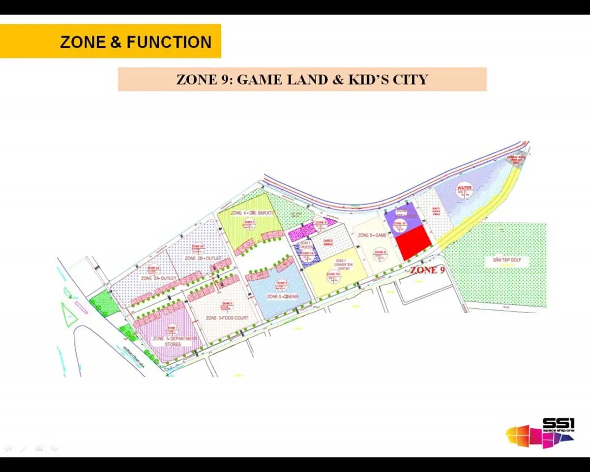 Mặt bằng Zone 9: Game Land & Kid’s City